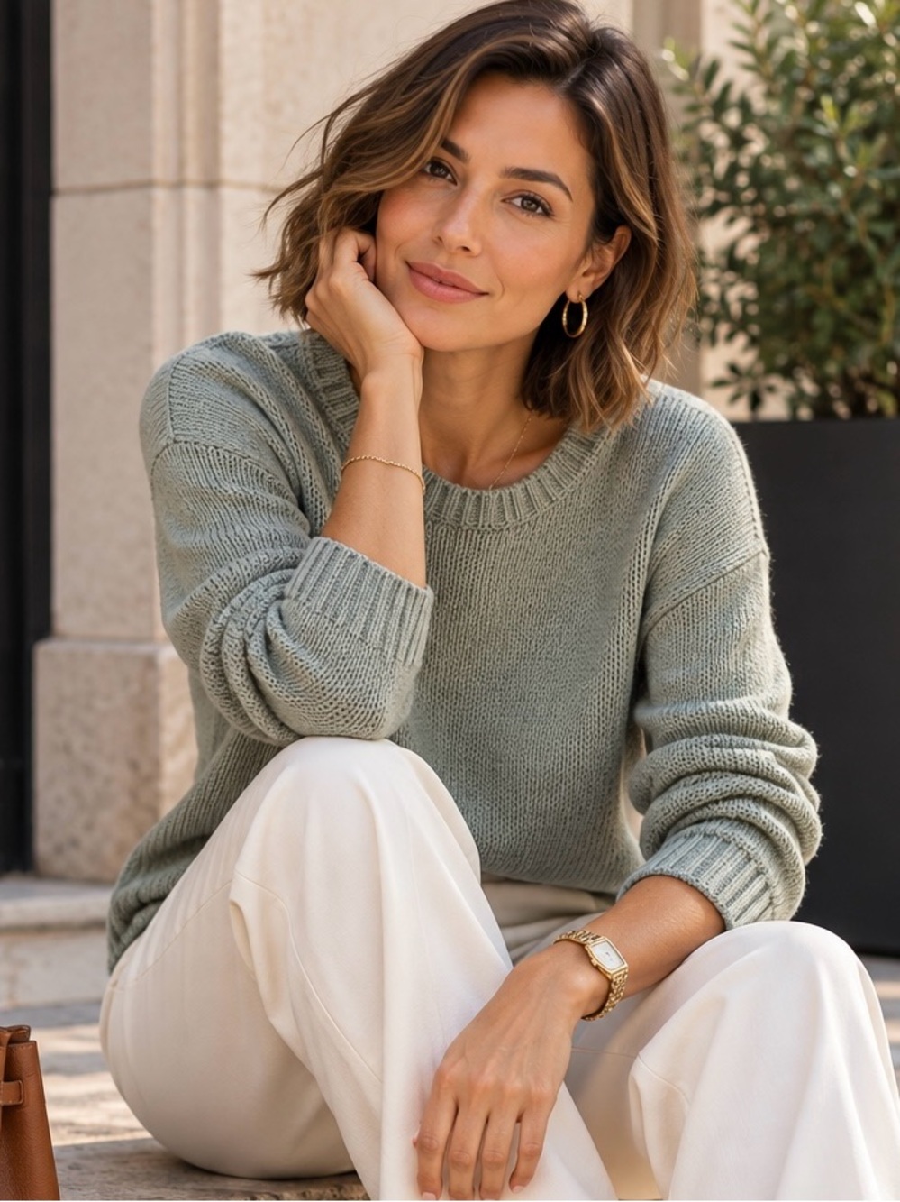 Aeropostale Sage Green Crewneck Sweater